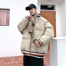 2023冬季加厚外套立领棉服情侣装棉衣韩版宽松棒球服男W5810-P67，男装棉衣，星座512-2