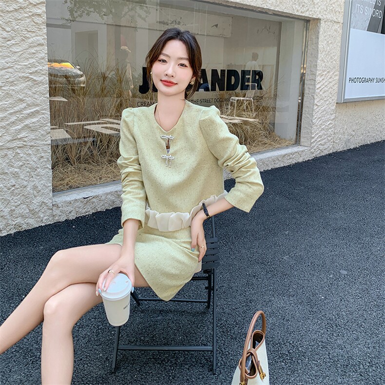 初春小香风套装2025秋季新款女富家千金法式高级感气质套装裙,女装套装/套裙,霓裳依族