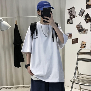 XZ115A-T06 200克纯棉男女字母印花大码S-5XL 10色T恤衫圆领半袖图片