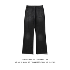 得物品质男牛仔裤渐变色微喇叭直筒长裤加大码M-4XLNK816P55，男装牛仔裤，星座1013-1