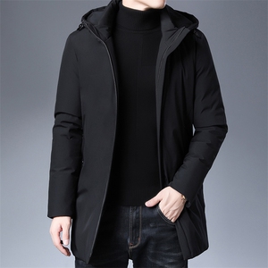 2023冬季新款男士连帽商务休闲棉衣服中年男装加厚保暖棉服外套