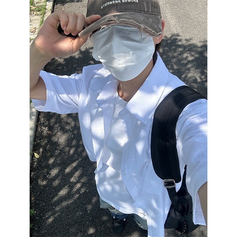 短袖衬衫男夏季新款100％竹节棉成衣水洗吸汗透气CS289-P35,男装T恤,星座301C-5