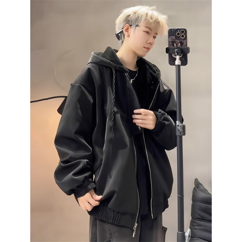 座山雕皮衣连帽棉服外套夹克JK010特P78棉衣MF010P108,男装夹克,星座908