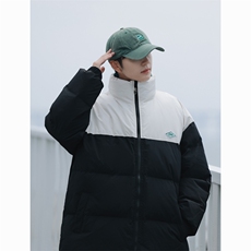 冬季新款宽松面包服美式复古立领棉服男撞色棉衣外套MY9060-P100，男装棉衣，电商A128