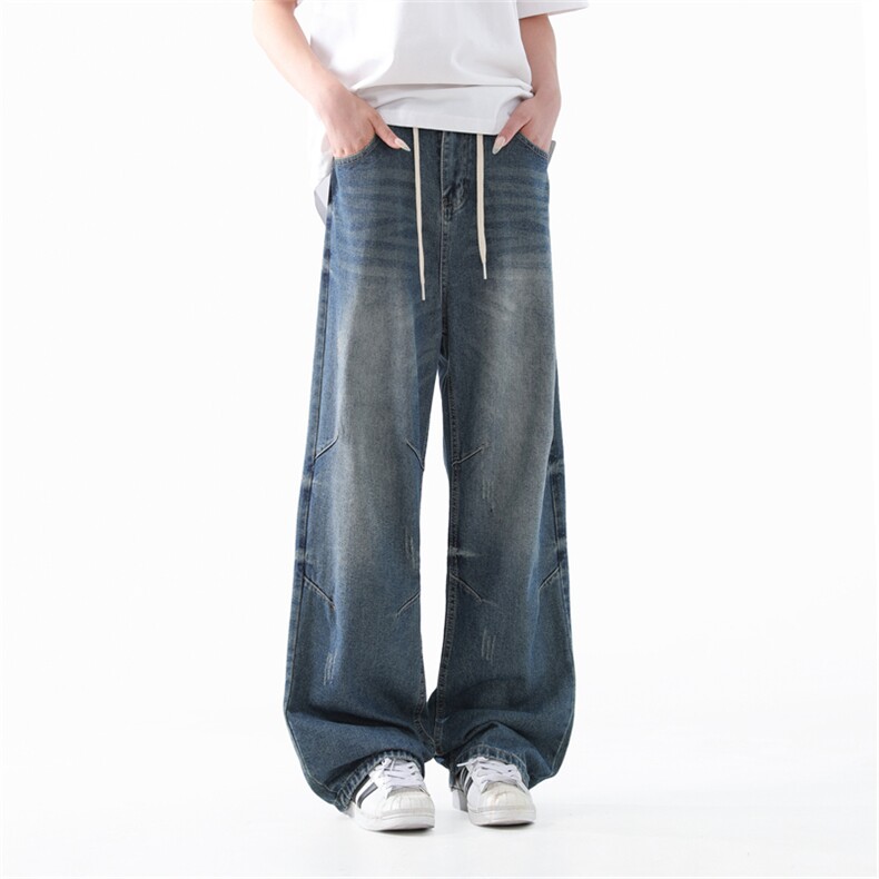 903-AK72-特P65【S-XXL】复古抽绳牛仔裤！5,男装牛仔裤,星座903