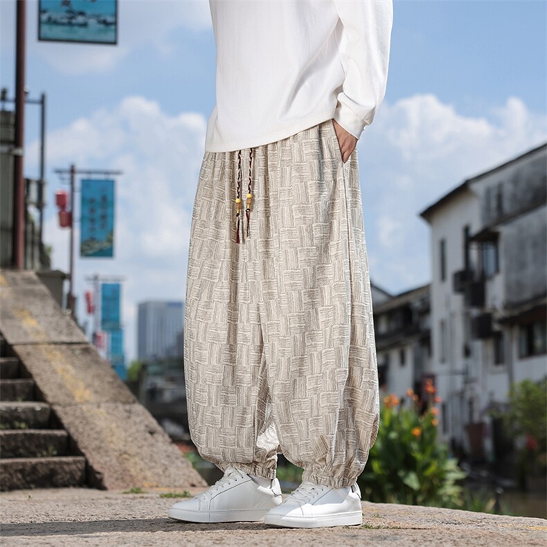 2025秋冬风灯芯绒复古灯笼裤宽松束脚超大码M-9XL2538-P65,男装休闲裤,电商A057B