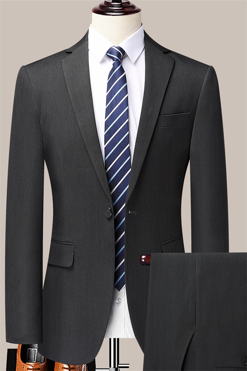 GDN5248四季款新款男士礼服西装修身商务休闲男装西服两件套装,男装西服套装,电商B360