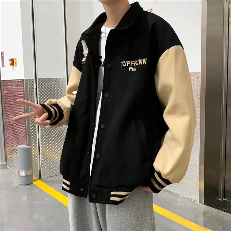 美式复古棒球服外套男士春季情侣潮流宽松潮牌ins夹克W039-p55，男装夹克，星座1008