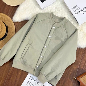 2025简约百搭aLo棒球领棉服图片