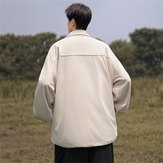 港风春秋新款时尚潮流衬衫夹克男上衣百搭XY-2362-P70加绒90，男装夹克，星座717