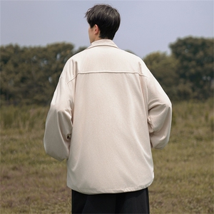 港风春秋新款时尚潮流衬衫夹克男上衣百搭XY-2362-P70加绒90图片