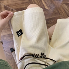 美式工装短裤男款夏季薄款潮牌潮流华夫格大裤衩大码宽松五分裤子，男装牛仔裤，星座604