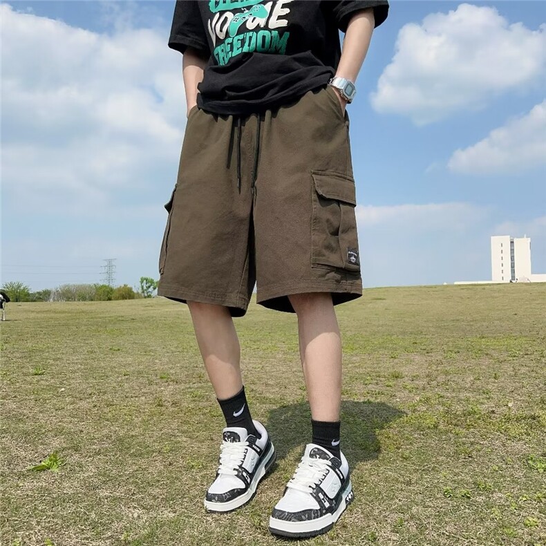 休闲ins短裤夏季宽松工装运动百搭韩版潮流ins潮牌阔腿五分裤P35,男装休闲裤,星座1116-2