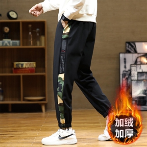 秋冬新款梭织男裤百搭设计感加绒港风休闲裤束脚裤K222H-P45图片