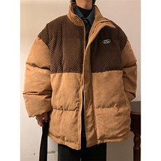 灯芯绒棉袄厚外套港风日系棉衣纯色棉服大码1016-1W62P118K158，男装棉衣，星座1016-1（原电商B408-1）
