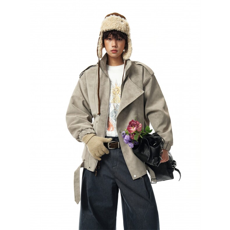 2025新款pu加厚美式复古棉服男女情侣加厚外套P118,男装棉衣,星座506-1