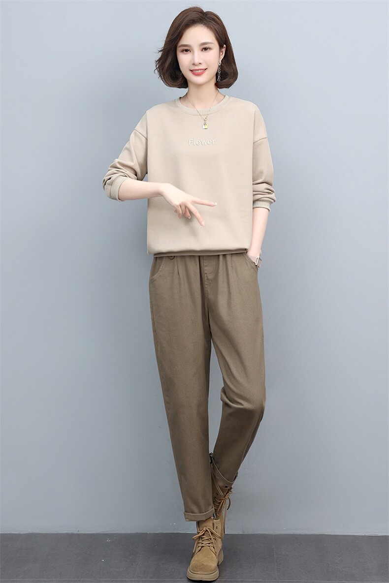 2022春新款时尚宽松刺绣卫衣女韩版百搭显瘦长袖上衣,女装卫衣/绒衫,悦见她
