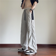 抖音品质夏季新款潮流运动拼色宽松休闲裤B315-K24209-特p35控68，男装休闲裤，电商B315