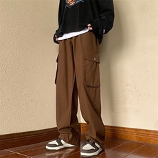 A804-P33工装裤男春秋潮牌美式复古直筒宽松阔腿裤子，男装工装外套，电商B323A