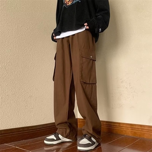 A804-P33 工装裤男春秋潮牌美式复古直筒宽松阔腿裤子图片