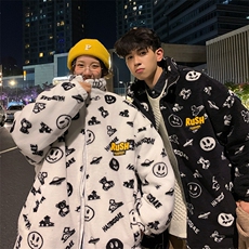 清仓万米面料补货羊羔毛绒外套夹克棉袄棉服棉衣男连帽P80立领P70，男装夹克，星座207