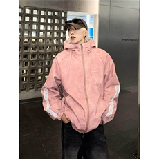 美式复古连帽皮衣羊羔绒棉服男冬三杠棉衣设计感夹棉外套M02/P118，男装夹克，星座206（原A221）