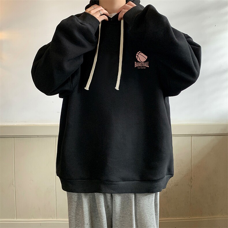 纯棉连帽卫衣男大码运动帽衫宽松薄WY2237-P35加绒款-P40图片