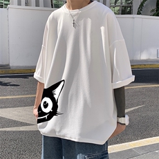 Q11035-P30春夏季七分袖t恤男大码五分袖男短袖中袖，男装T恤，电商A040