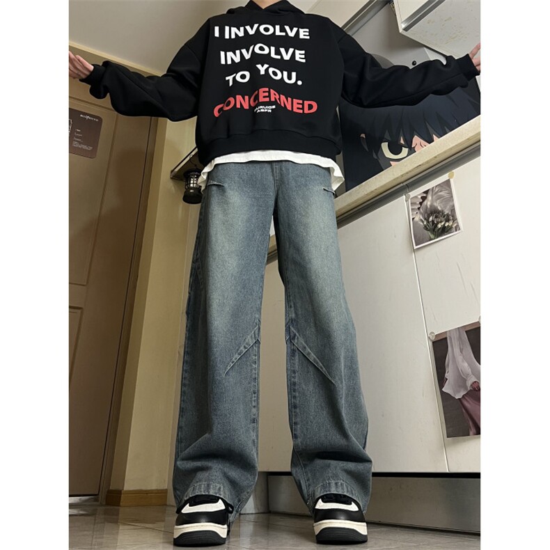 NZ806秋冬新款大货阳光帅气压褶宽松直筒长裤，量大价优特P38，男装休闲裤，星座215-2（原311A-2）