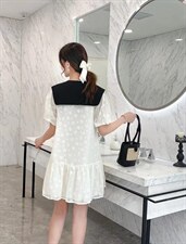 连衣裙翻领显龄，女装连衣裙，雅诺希