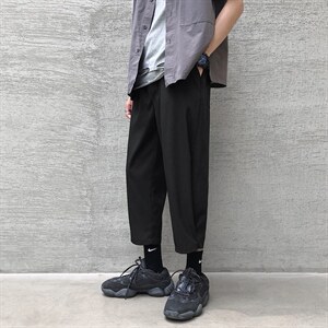 裤子男夏季工装潮流裤韩版宽松直筒ins七分裤休闲裤1211-特批20，男装休闲裤，星座718-1