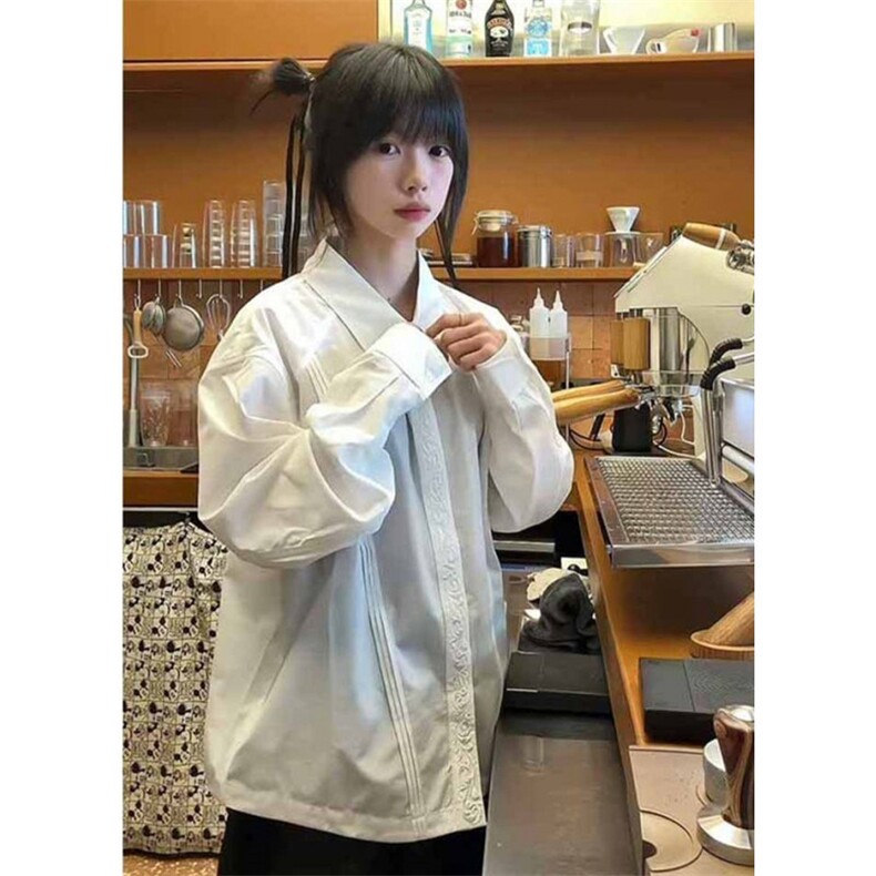 WE1776-P42永生花衬衫男设计感小众长袖衬,男装衬衫,电商B323A