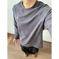 高品秋冬双面德绒轻量保暖插肩袖磨毛打底长袖T恤男女A1152-P40，男装T恤，星座1505