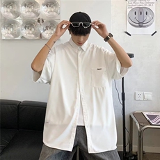 2025夏新款休闲短袖衬衫男宽松半袖男士衬衣CC840，男装T恤，星座1108