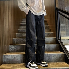 美式机能风冲锋登山裤子男春季复古宽松阔腿工装休闲长裤AK06-p35，男装休闲裤，星座1008
