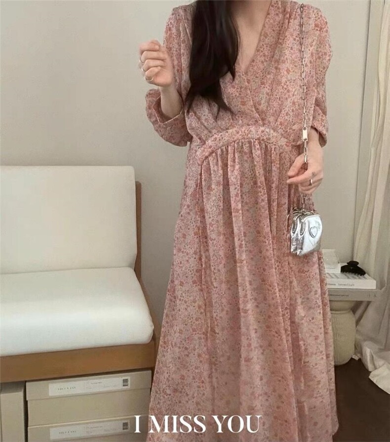 韩版碎花连衣裙宽松大版，女装连衣裙，泰靡(2F)