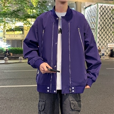 美式棒球服夹克男2024春秋款大码酷帅港风复古工装外套JK220-P75，男装夹克，星座308B-2