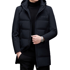 21新款羽绒服男中长款连帽可脱卸休闲韩版保暖外套MSNA6688-P365，男装羽绒服，电商B212（原钱塘6029）