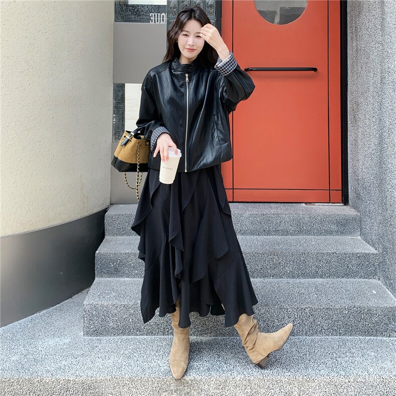 春款现！2C237-8802皮衣外套P185K2988805连衣裙P165K268,女装短外套,2C237