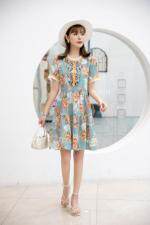 现货供应：夏装新款韩版休闲连衣裙M一XXL，女装连衣裙，拉思维加丝