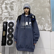 潮流街头美式趣味简单宽松百搭加绒oversize连帽卫衣，男装卫衣，星座716-2