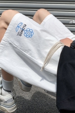 YD33274-P25港风潮牌亚麻短裤男大码棉麻五分裤男中裤沙滩裤，男装休闲裤，电商A040