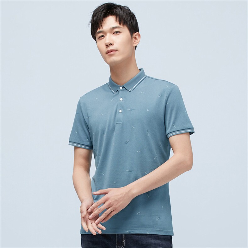 KCN68073-110男士2023年夏季新款百搭T恤短袖商务休闲体恤男P56,男装T恤,电商B360