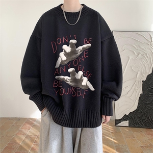 半高领毛衣男大码胖子针织衫毛线衣 M18452-P45 加绒款-P65图片