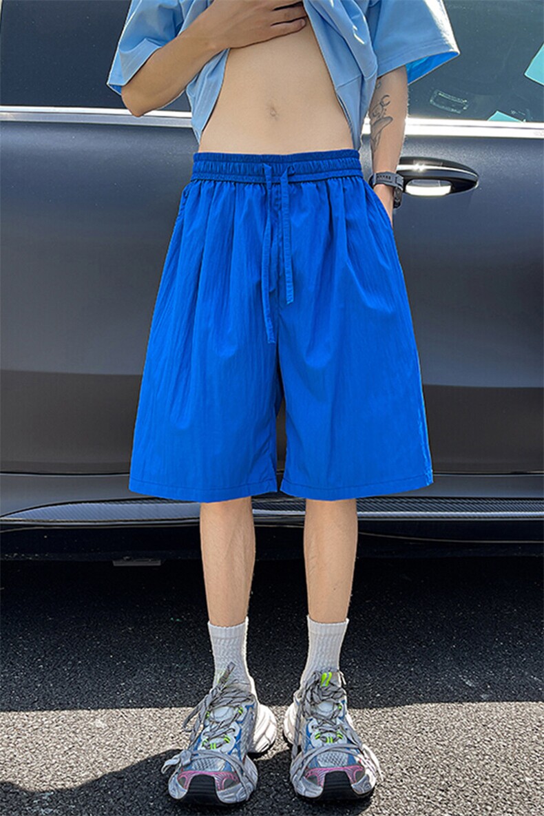 8XL-M多巴胺短裤男款夏季冰丝薄款休闲透气五分裤沙滩DK26004P25,男装休闲裤,电商B312