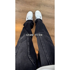 B221美式ins高街暗黑小众个性修身微喇牛仔裤LK24215-特P48控78，男装牛仔裤，电商B221