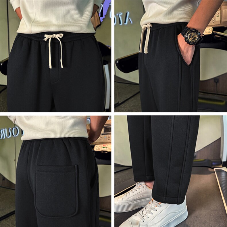 社会小伙冬季男士加绒加厚直筒休闲裤C208-6816R-P65,男装卫衣,电商C208