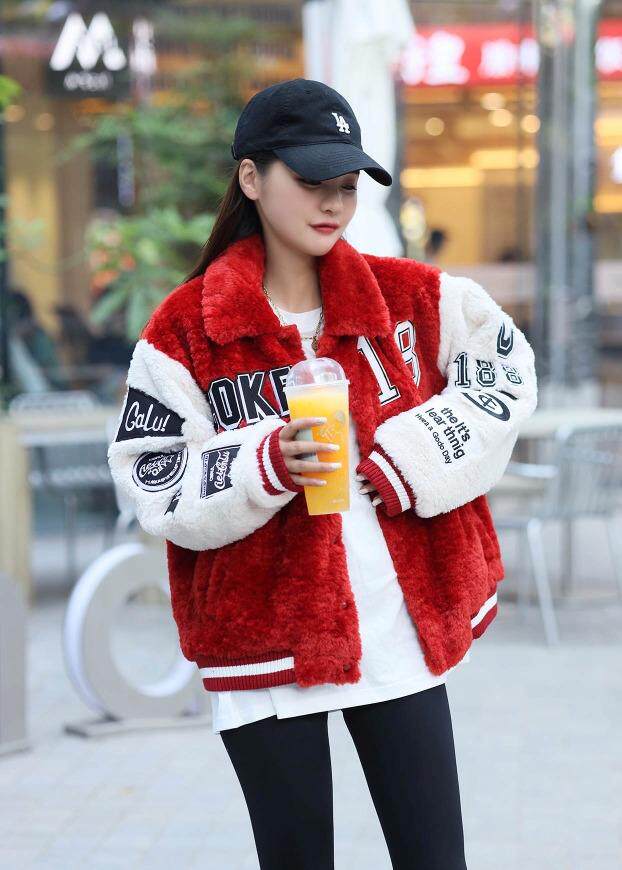 毛毛棒球外套，其它，维多利亚