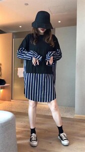 拼接衬衫韩版休闲图片