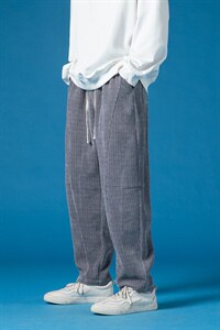 2025冬季新款加厚长裤风解构小脚萝卜裤休闲裤灰K107-P65，男装休闲裤，电商B277A（原A068）